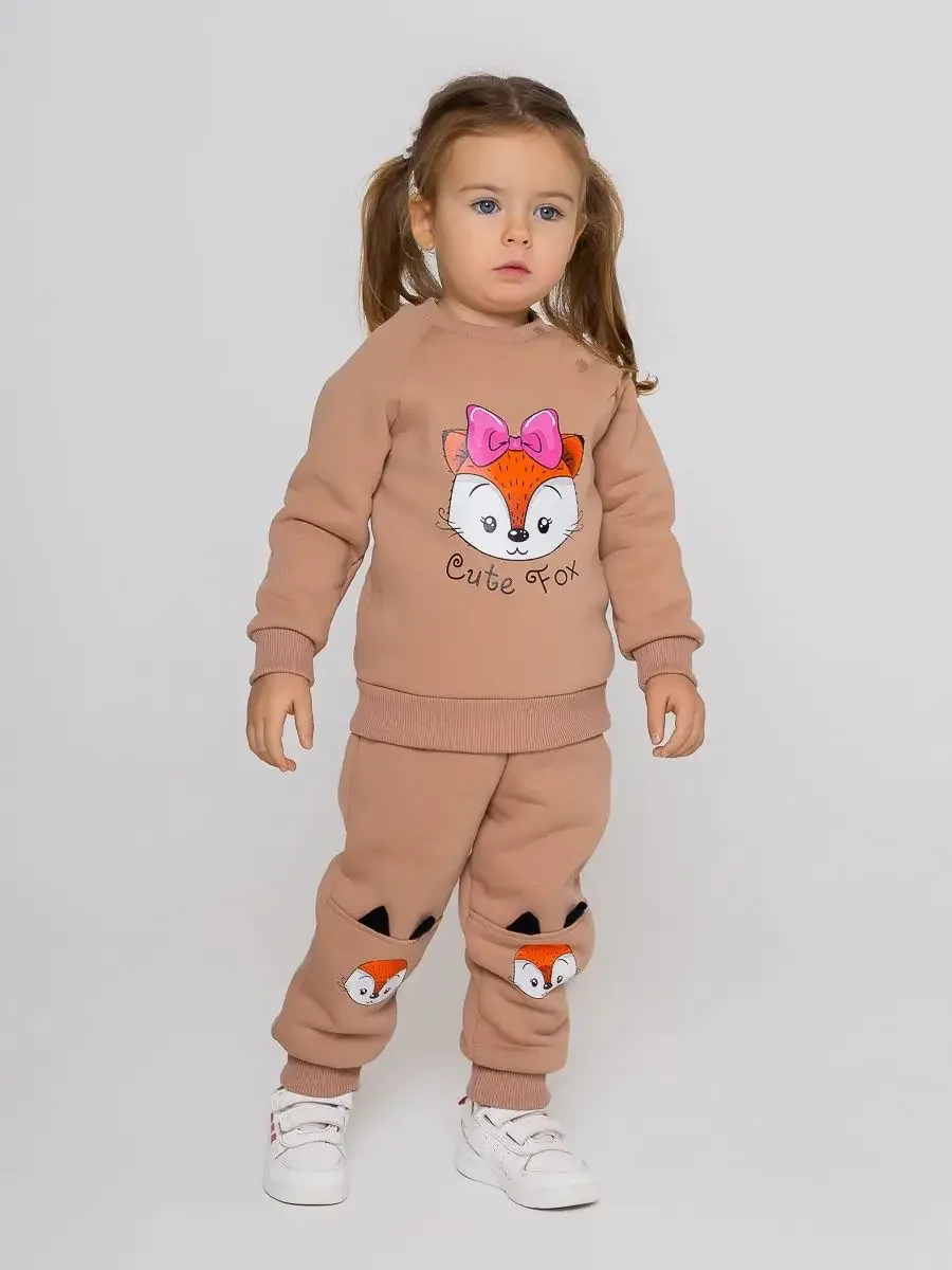 Толстовка «Cute Fox» с начёсом: осенний уют для маленькой модницы