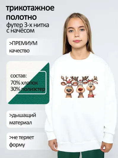Тёплый новогодний костюм для подростка с начёсом 40061